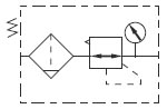 Symbol of AFR1500,AFR2000,BFR2000,BFR3000,BFR4000 F.R.L combination