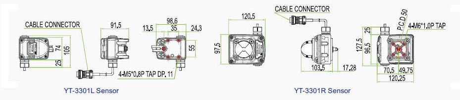 Drawing of YTC YT-3301 Positioner